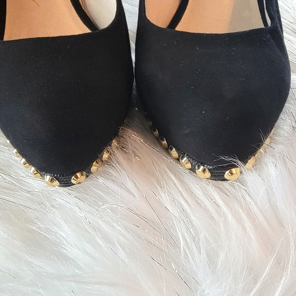 Michael Kors Shoes Michael Kors Black Shoes With Gold Studs Poshmark